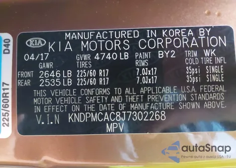 2018 Kia Sportage Lx из США, поврежденный, VIN KNDPMCAC8J7302268